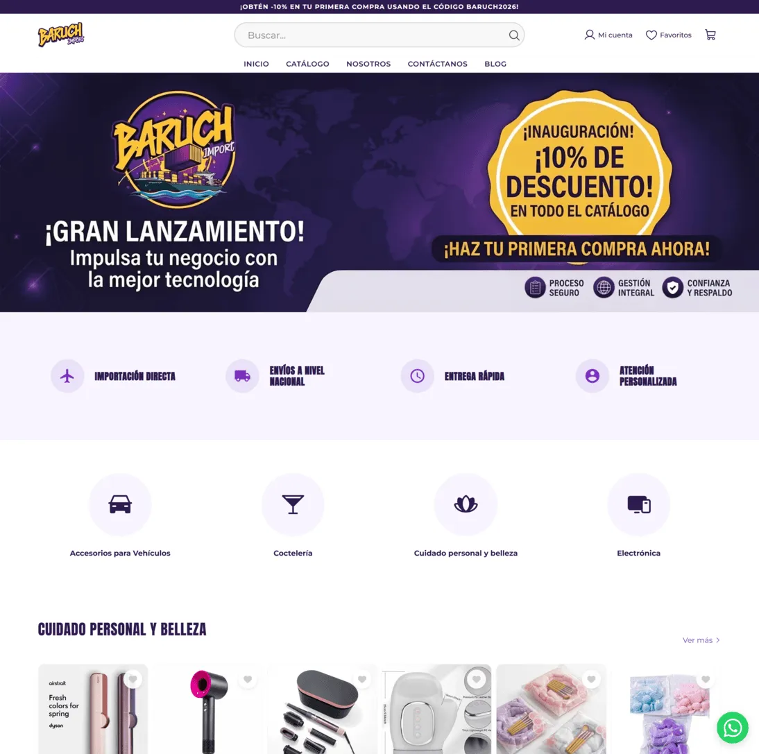 Tienda online de Baruch Import